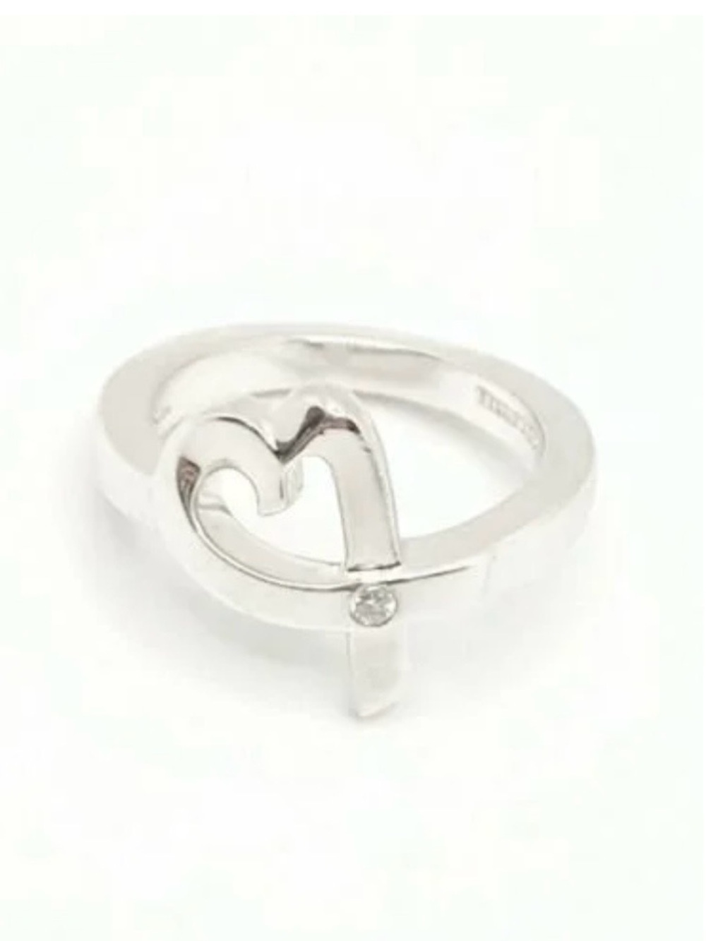 TIFFANY PALOMA PICASSO LOVING HEART DIAMOND RING SIZE 6 - Picture 3 of 5